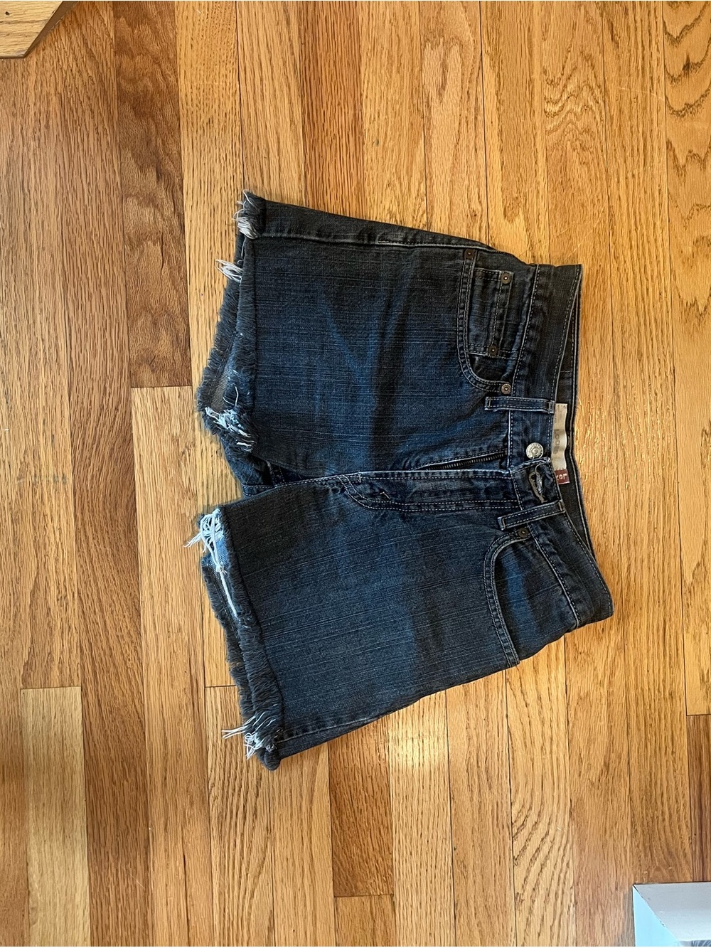 Levi's Frayed Hem Denim Shorts